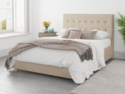 Aspire Presley Ottoman Bed Kimiyo Linen Beige - Single - thumbnail 2