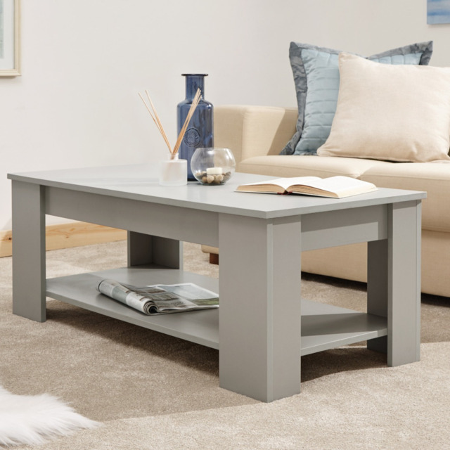 GFW Lift Up Coffee Table with Storage -Grey - image 1