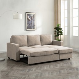 Firbank Corner Sofa Bed - Typhon Natural Textured Weave - thumbnail 1