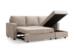 Firbank Corner Sofa Bed - Typhon Natural Textured Weave - thumbnail 4