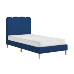 Flair Ellis Single Fabric Bed with Cloud Headboard Navy - thumbnail 6
