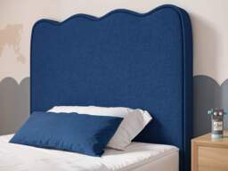 Flair Ellis Single Fabric Bed with Cloud Headboard Navy - thumbnail 5