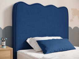 Flair Ellis Single Fabric Bed with Cloud Headboard Navy - thumbnail 4