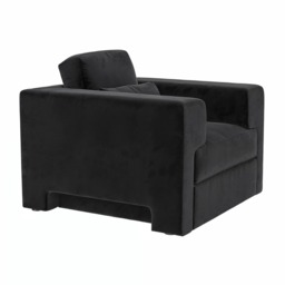 SOLACE+CO Rose Armchair in Charcoal Velvet - thumbnail 5