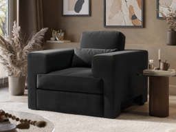 SOLACE+CO Rose Armchair in Charcoal Velvet