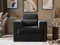SOLACE+CO Rose Armchair in Charcoal Velvet - thumbnail 2