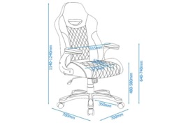 Alphason Silverstone Faux Leather Gaming Chair - thumbnail 5