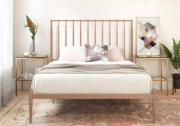 Dorel Giulia Metal Bed-Pink-Kingsize - thumbnail 1