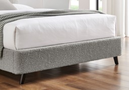 Limelight Luna Pillow Boucle Fabric Bed Frame-Dove Grey-Kingsize - thumbnail 3