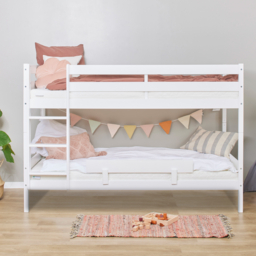 Hoppekids Shorty Bunkbed with Safety Rail-White - thumbnail 6