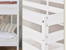 Hoppekids Shorty Bunkbed with Safety Rail-White - thumbnail 4