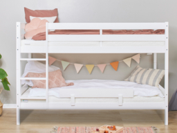 Hoppekids Shorty Bunkbed with Safety Rail-White - thumbnail 1