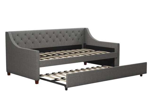 Novogratz Her Majesty Linen Daybed and Trundle-Grey - image 1