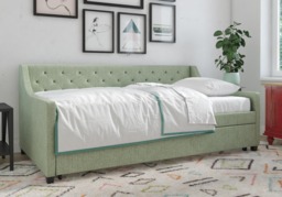 Novogratz Her Majesty Linen Daybed and Trundle-Grey - thumbnail 4