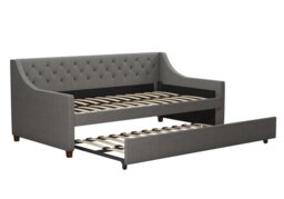 Novogratz Her Majesty Linen Daybed and Trundle-Grey - thumbnail 1