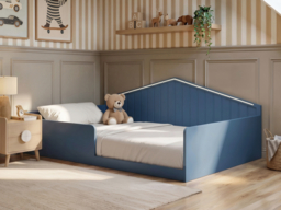 Flair Wilbur Small Double Montessori Bed with LED-Navy - thumbnail 4