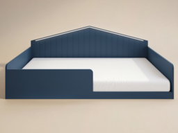 Flair Wilbur Small Double Montessori Bed with LED-Navy - thumbnail 5