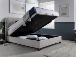 Kaydian Clifton Upholstered Ottoman Storage Bed Maskat Clay - Double - thumbnail 2