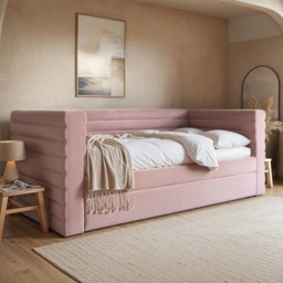 Flair Yuma Guest Bed Pink Velvet