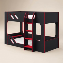 Recoil Shuttle Gaming Bunk Bed Black & Red - thumbnail 3