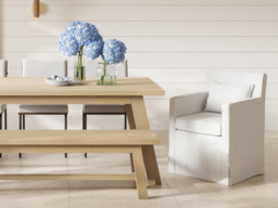 LPD Hettie Dining Chair with Cushion Grey Thin Stripe Cotton Blend - thumbnail 2