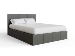 GFW End Lift Ottoman Storage Bed-Small Double-Grey Faux Leather - thumbnail 4