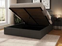 GFW End Lift Ottoman Storage Bed-Small Double-Grey Faux Leather - thumbnail 2