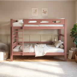 Flair Elijah Detachable Wooden Bunk Bed Pink