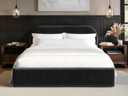 Flair Alba Double Ottoman Bed Black Velvet - thumbnail 2
