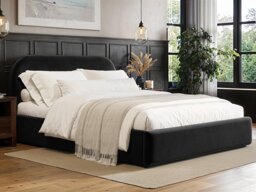 Flair Alba Double Ottoman Bed Black Velvet - thumbnail 3
