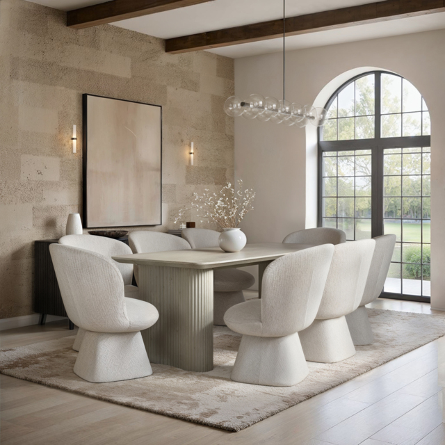 SOLACE+CO Zoya Dining Table with Aiko Chairs Set of 8 - image 1