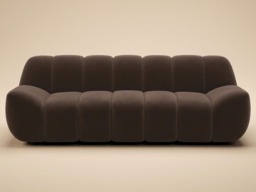 SOLACE+CO Macy Large 3 Seater Sofa Brown Velvet - thumbnail 4