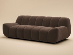 SOLACE+CO Macy Large 3 Seater Sofa Brown Velvet - thumbnail 3