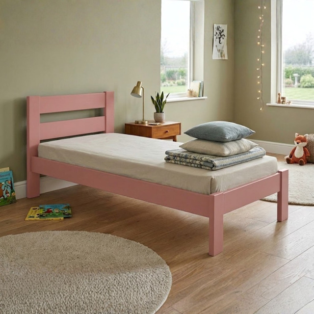 Mathy by Bols Stephane Single Bed Frame-Coral - image 1