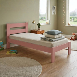 Mathy by Bols Stephane Single Bed Frame-Coral