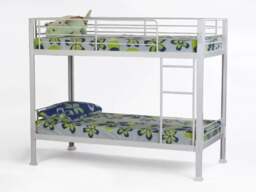 Wholesale Beds No Bolt Metal Bunk Bed-Silver-Single - thumbnail 5