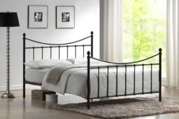 Time Living Alderley Metal Bed Frame-Black-Small Double (4'0) - thumbnail 1