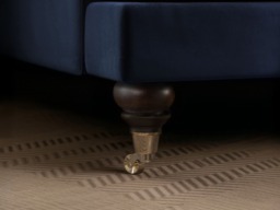 SOLACE+CO Addison 3 Seater Blue Velvet Sofa - thumbnail 3