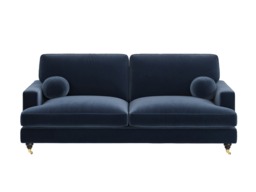SOLACE+CO Addison 3 Seater Blue Velvet Sofa - thumbnail 4