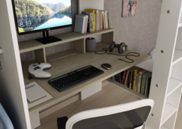 Trasman Flow High Sleeper Loft Bed with Desk and Storage - thumbnail 5