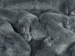 Paoletti Empress Faux Fur Throw-Charcoal-130cm x 180cm - thumbnail 4