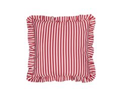 Wylder Millie 50 x 50cm Ruffle Striped Outdoor Cushion Polyester-Candy Red - thumbnail 2