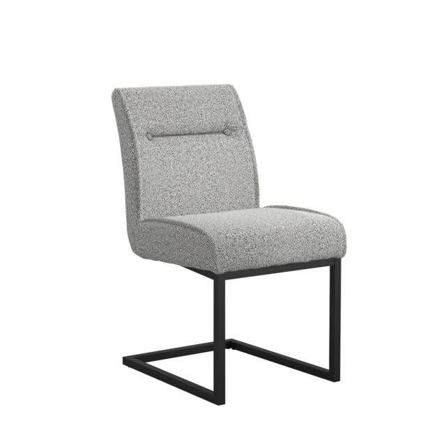 LPD Cleaver Tweed Cantilever Dining Chairs-Smoked Pearl - image 1