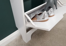 GFW Narrow 6 Drawer Hallway Shoe Cabinet -White - thumbnail 5