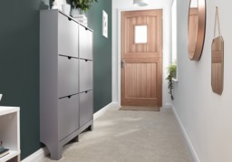 GFW Narrow 6 Drawer Hallway Shoe Cabinet -White - thumbnail 2