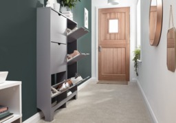 GFW Narrow 6 Drawer Hallway Shoe Cabinet -White - thumbnail 4