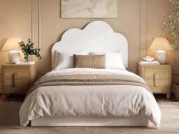 Flair Adara Ottoman Bed with Cloud Headboard White-Small Double - thumbnail 2