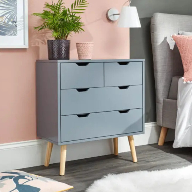 GFW Nyborg 2+2 Drawer Chest-Dark Grey - image 1