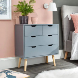 GFW Nyborg 2+2 Drawer Chest-Dark Grey - thumbnail 1