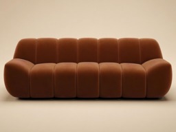 SOLACE+CO Macy Large 3 Seater Sofa Orange Velvet - thumbnail 4